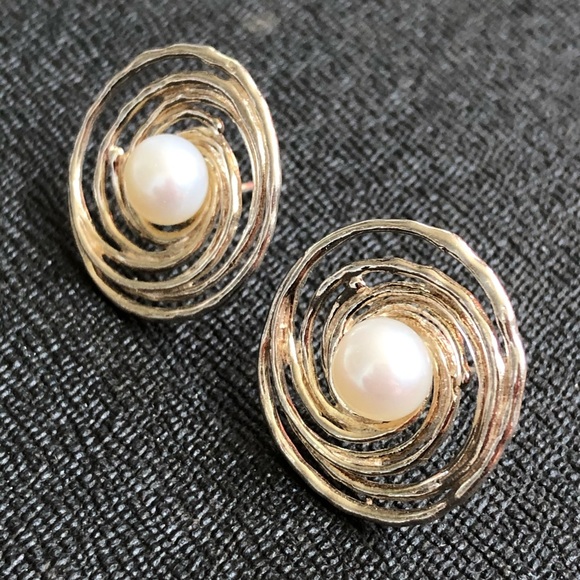 Sterling Silver Pearl Earrings - Picture 2 of 5